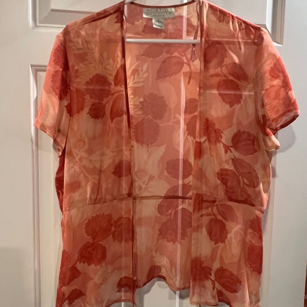 Coral & Peach Dress from Norton w/Sheer Matching Shrug